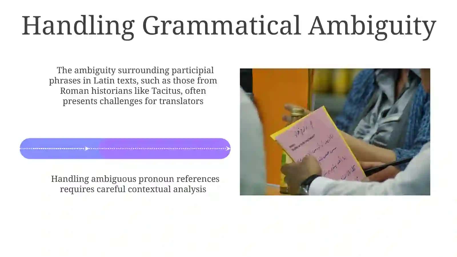 Choosing grammatical equivalency in translation 4