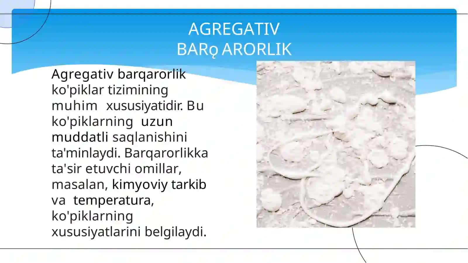 Ko'piklar va ularning agregativ barqarorligi 4