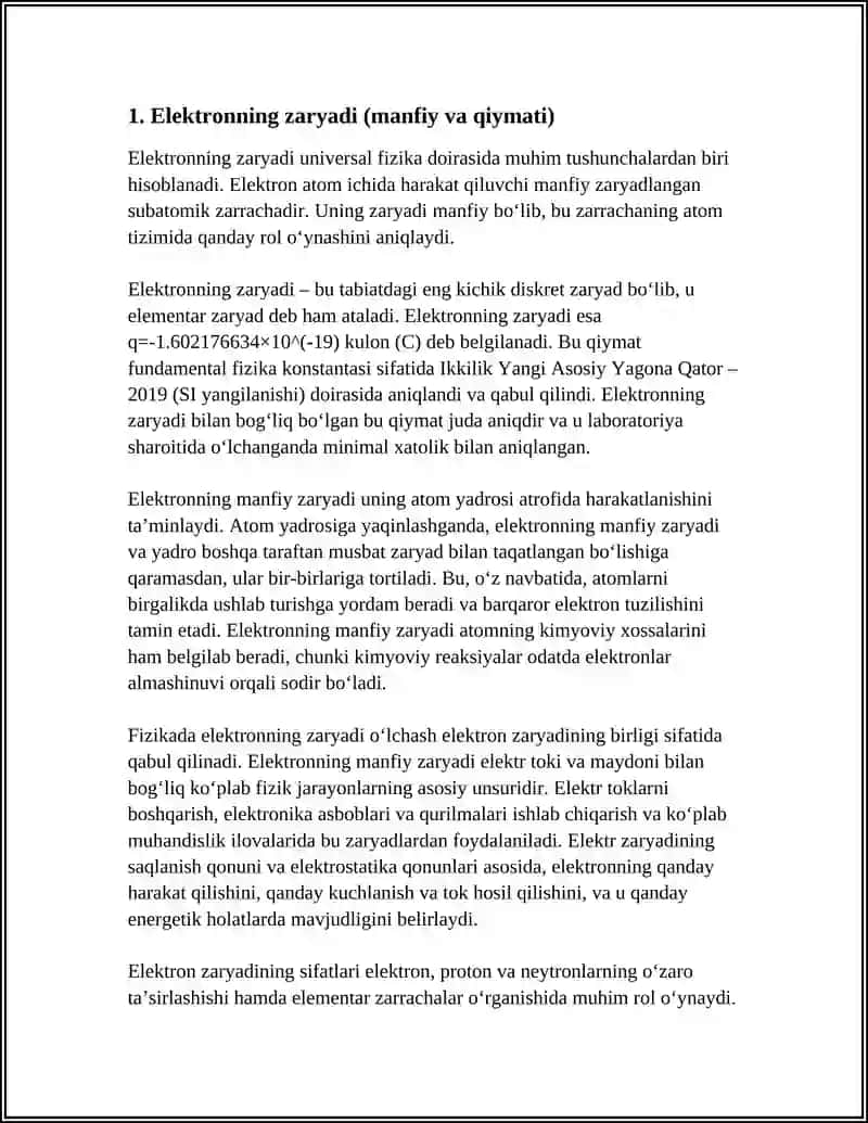 ELEKTRONNING ASOSIY XUSUSIYATLARI 4