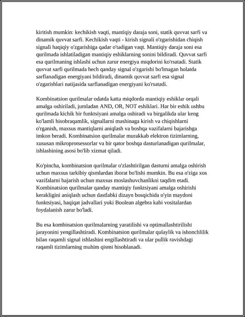 KOMBINATSION QURILMALARNING VAZIFALARI VA PARAMETRLARI 4