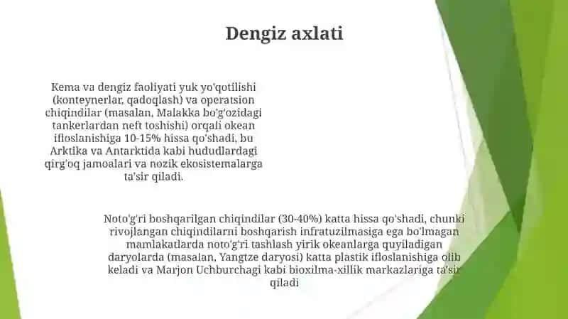 Dunyo okeani suvlarining ifloslanish manbalari 4