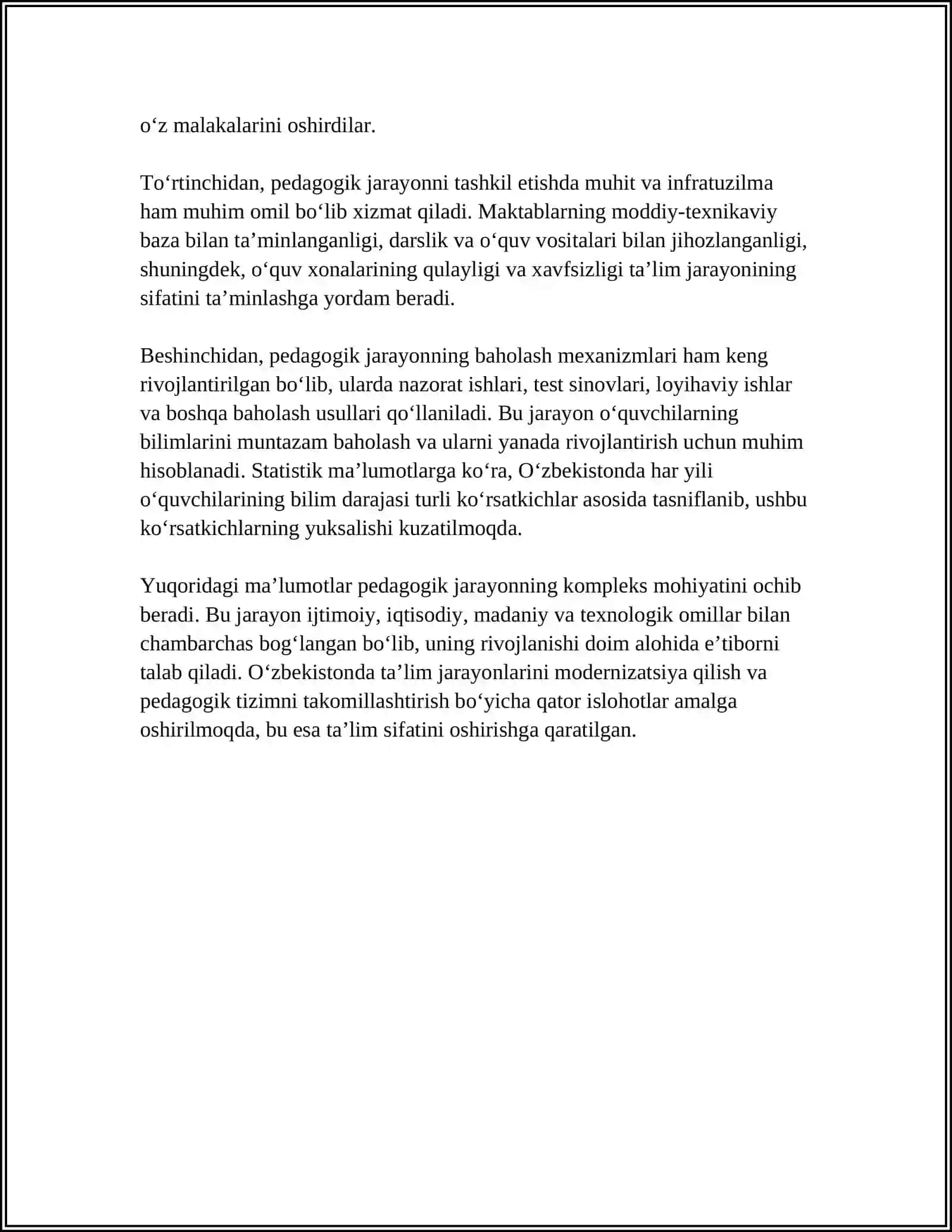 YAXLIT PEDAGOGIK JARAYON VA UNING ETAPLARI 4