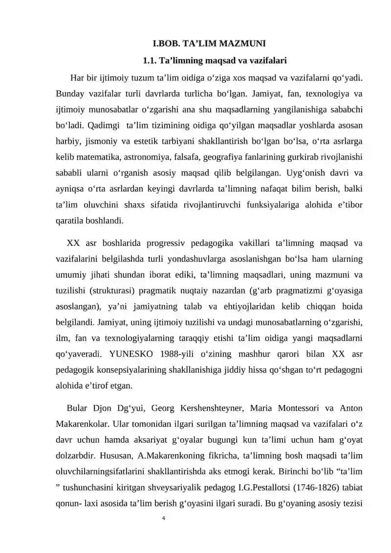 MUSTAQIL O‘ZBEKISTON RESPUBLIKASIDA TA`LIM TIZIMI VA PEDAGOGIK FIKRLAR TARAQQIYOTI 4