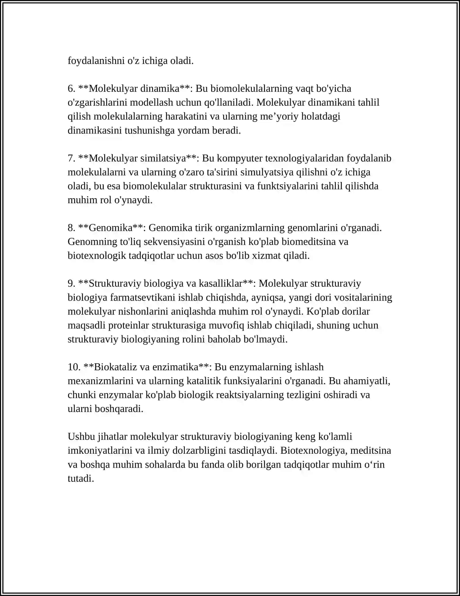 MOLEKULYAR BIOFIZIKA ASOSLARI 4