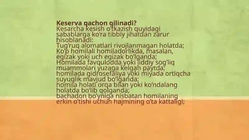 Keserva kesish operatsiyasi 4