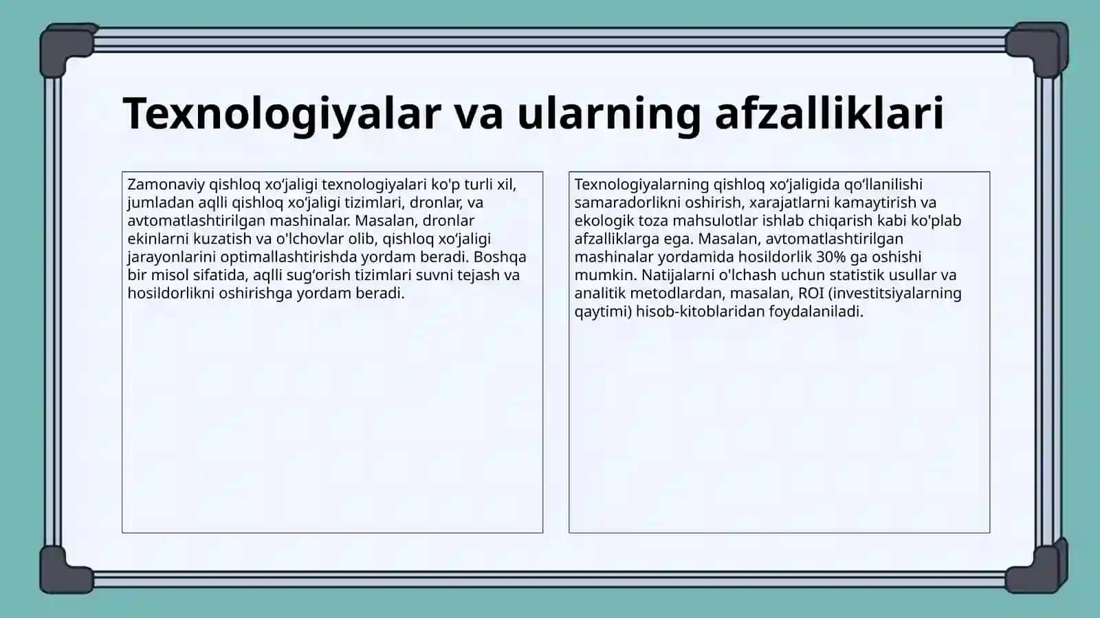 Qishloq xoʻjaligi va sanoat sohasidagi oʻzgarishlar 4