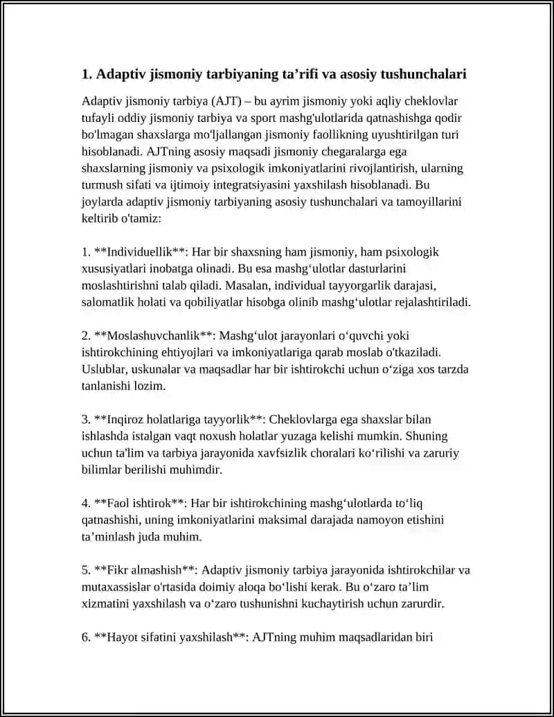 ADAPTIV JISMONIY TARBIYA TARIXI VA TUSHUNCHALARI 4