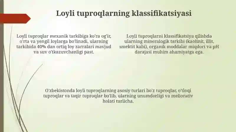 Loyli tuproqlar 4