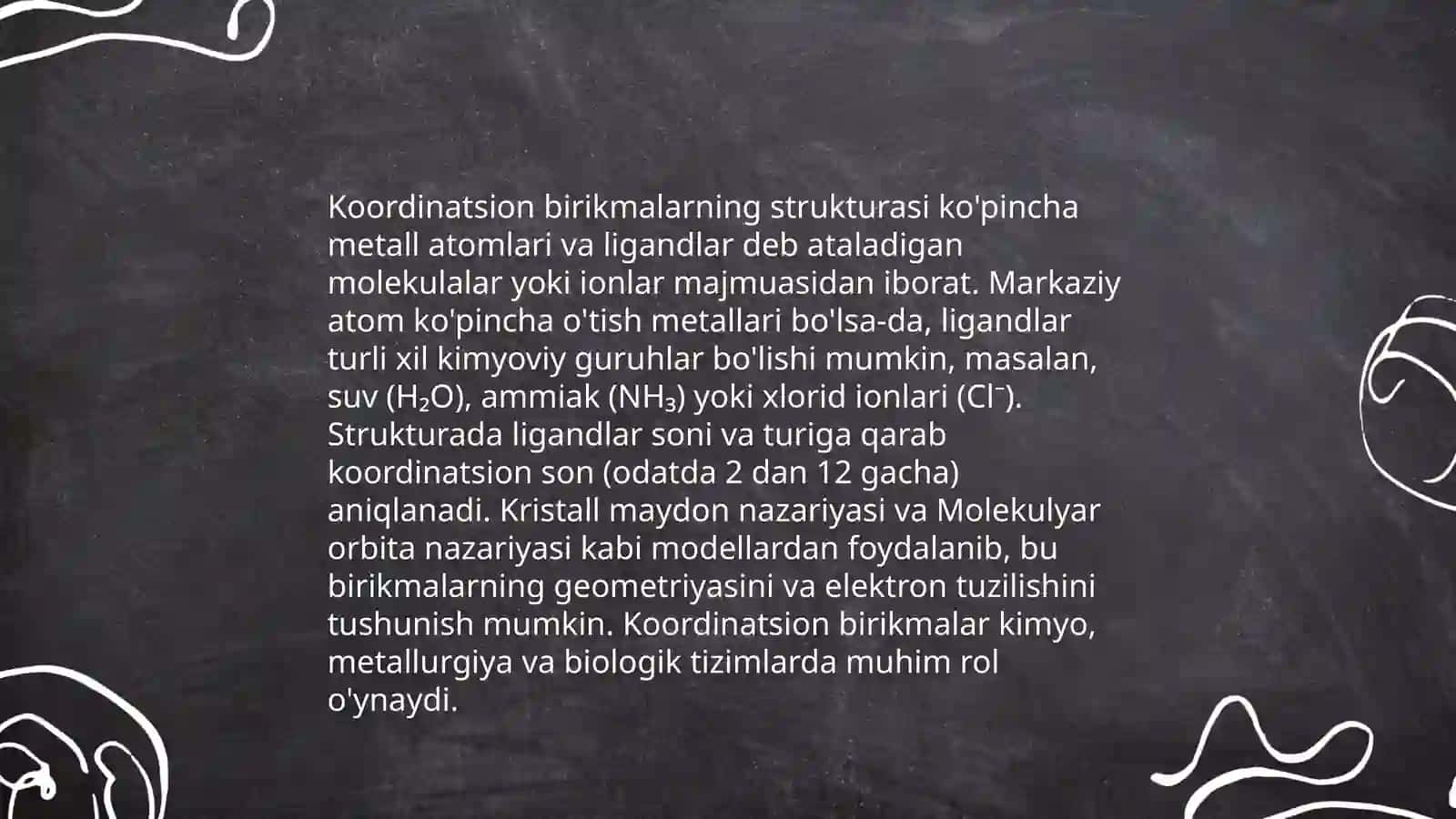 Koordinatsion birikmalar kimyosi 4