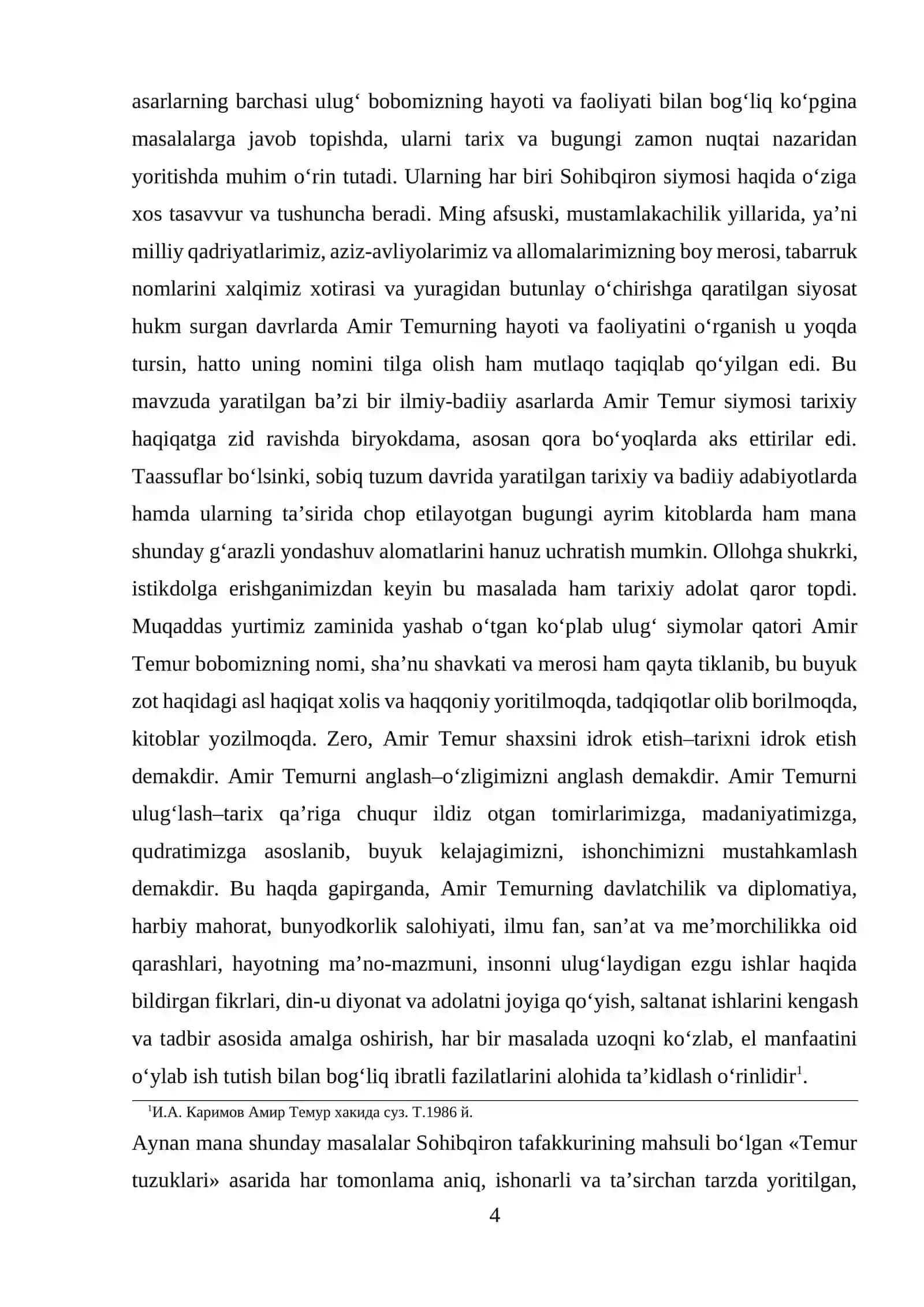 Amir Temurning el yurtni o’z tasarrufi va itoatida tutish uchun tuzgan o’n ikki “tuzug”i 4