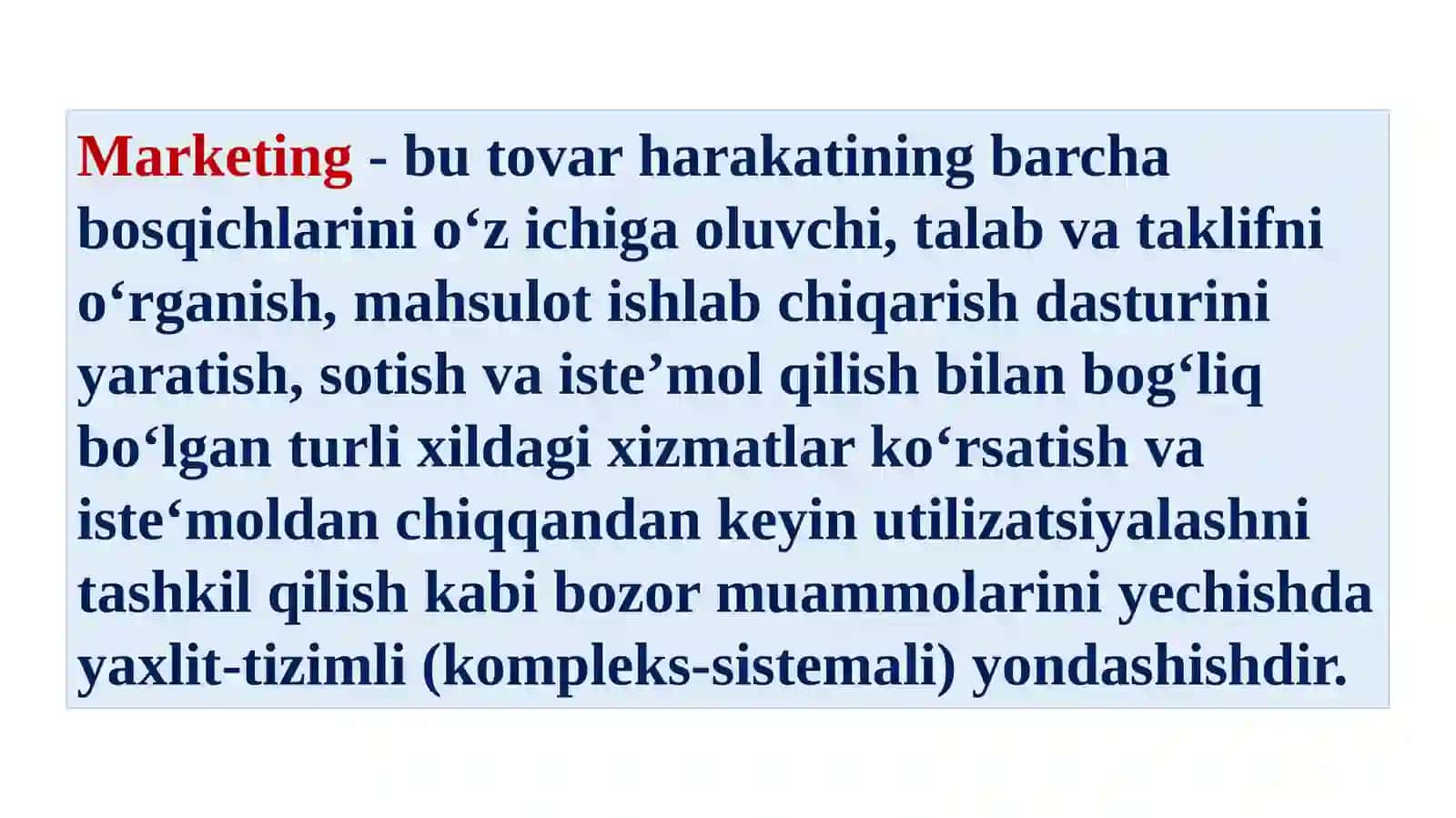 Marketingda marketing tushunchasi 4