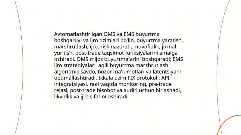 Qimmatli qog'ozlar bozorida avtomatlashtirilgan axborot texnologiyalari va tizimlari 4