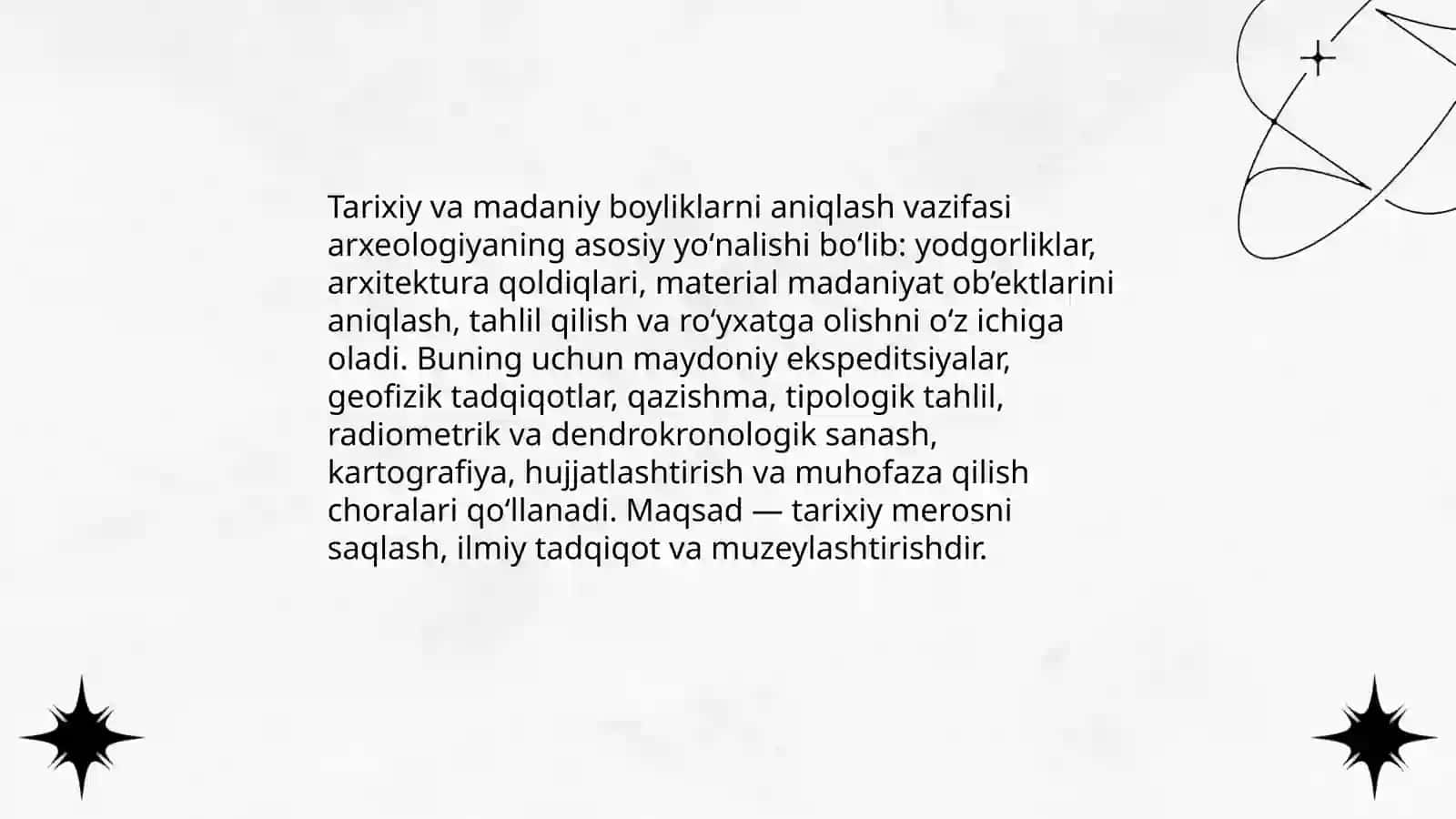 Arxeologiya fanining maqsad va vazifalari 4