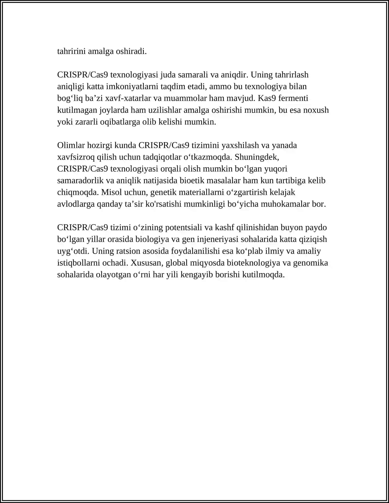 GENOMLARNI TAHRIRLASHNING CRISPR/CAS9 USULI 4