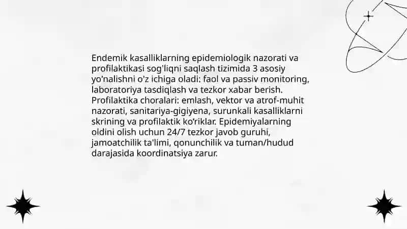 Endemik kasalliklarning oldini olishning gigiyenik asoslari 4