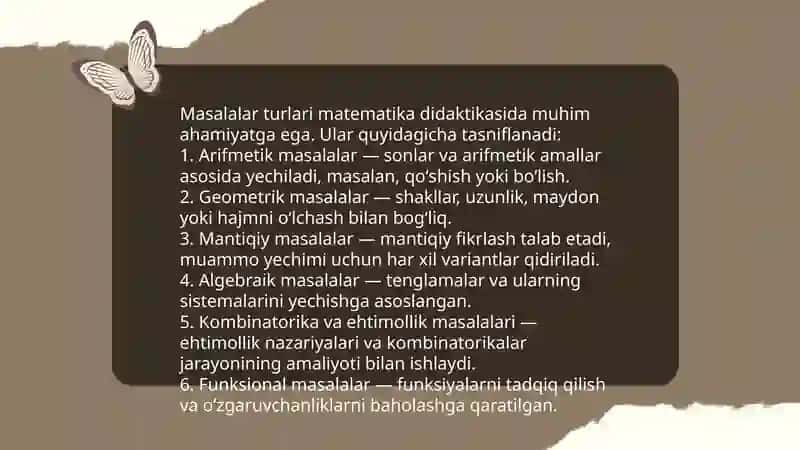 Matematika va uni oʻqitish metodikasi 4