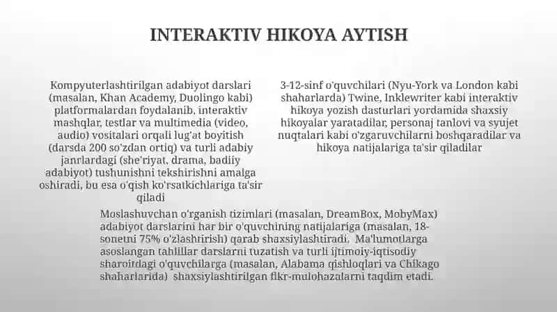 Adabiyot darslarini DTA orqali kompyuterlashtirish 4