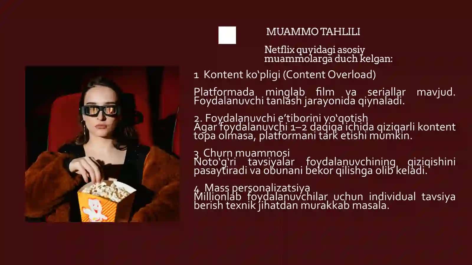 Netflix: Big Data asosida tavsiyatizimini takomillashtirish 4