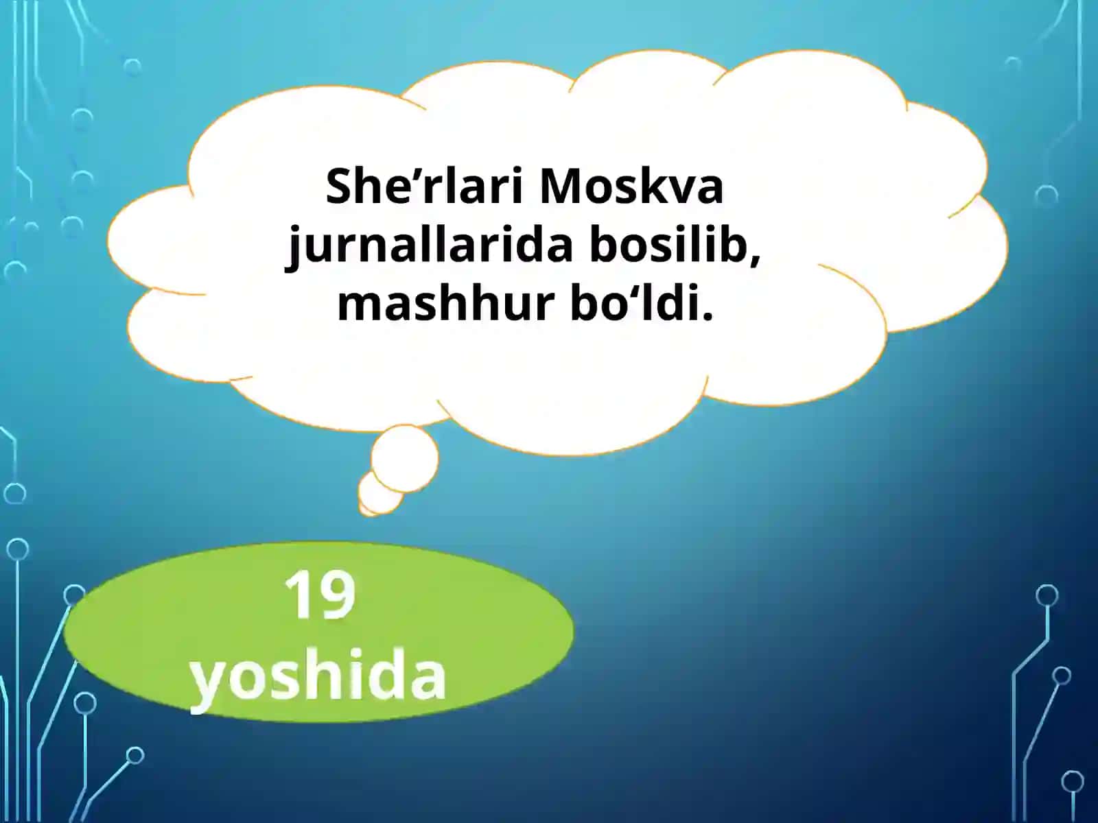 8-sinf Adabiyot fanidan dars ishlanma. Sergey Yesenin hayoti va ijodi. She'rlari 4