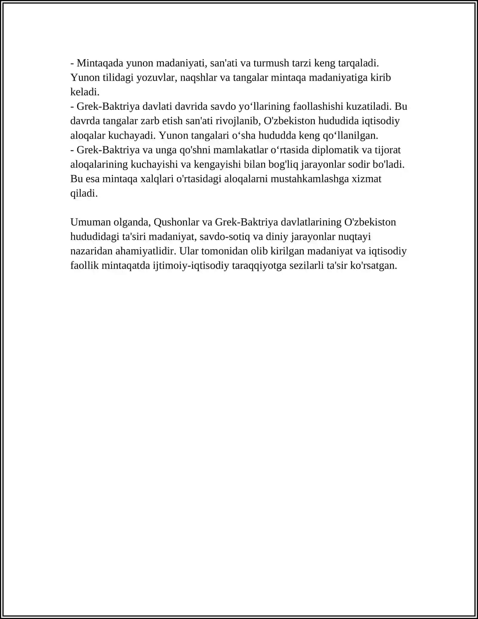 Oʻzbek Davlatchiligining tarixiy bosqichlari Oʻzbekiston hududidagi davlatlar tarixi misolida 4