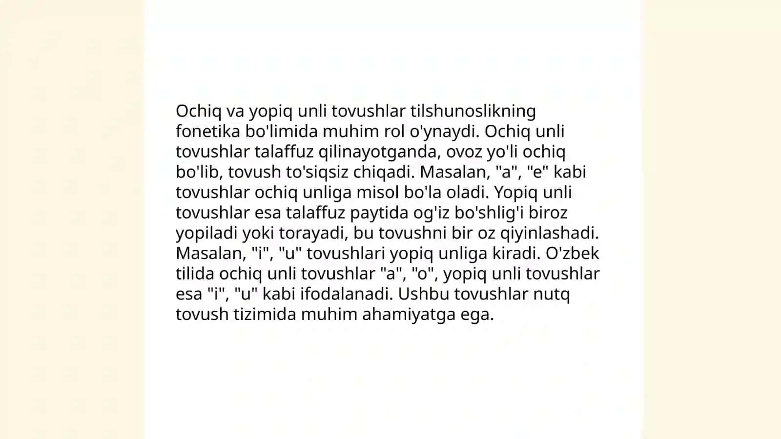 Boshlang'ich sinflarda unli va undoshlar tasnifi 4