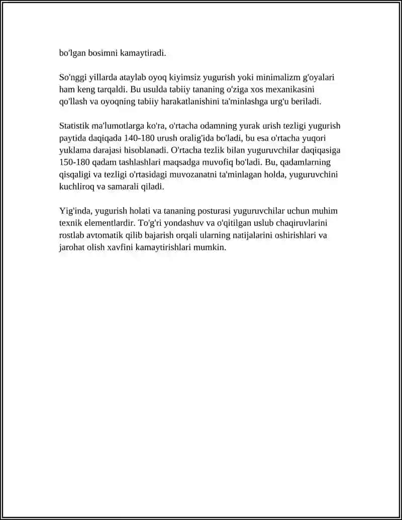 UZOQ MASOFAGA YUGURISH TEXNIKASINI USLIBYOTI 4