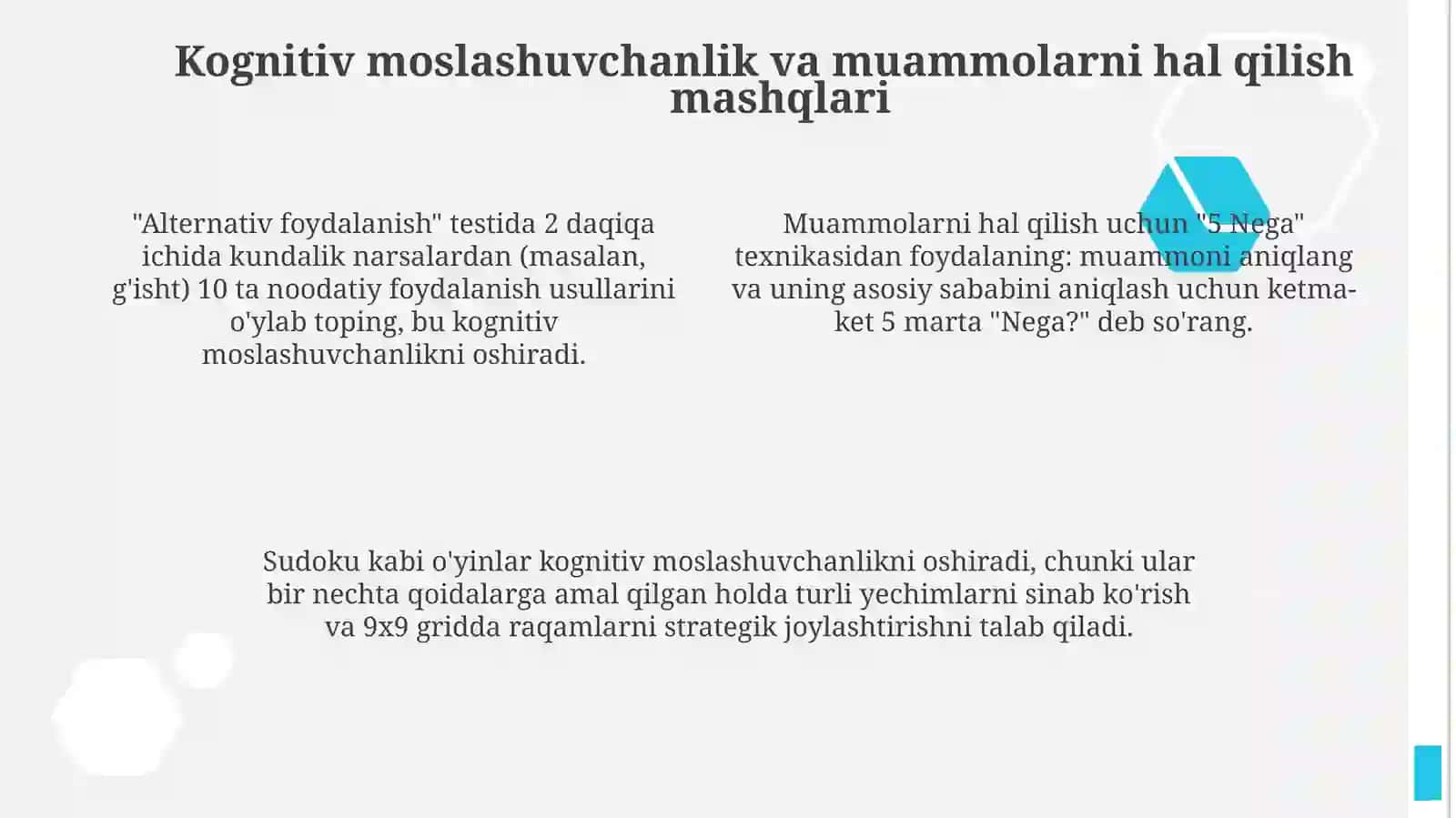 Fikrni rivojlantiruvchi psixologik mashqlar 4
