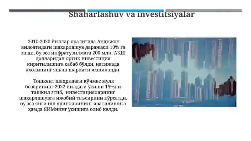 Urbanizatsiyaning iqtisodiy mazmuni 4