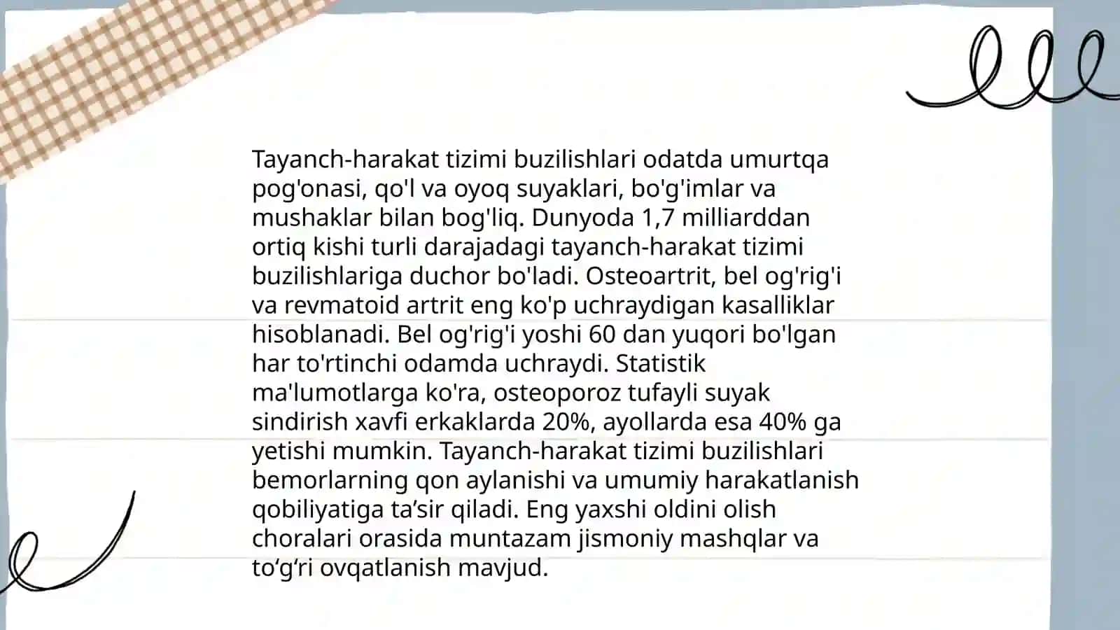 Sensor, tayanch-harakat, intellekt va nutq buzilishlari 4