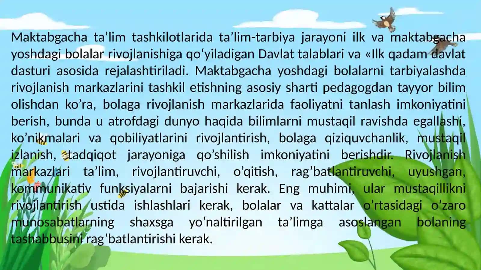 Kattaguruh rivojlanish markazlarida ta’limiy faoliyatlarni tashkil etish 4