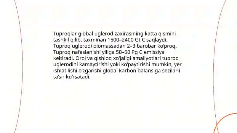 Tuproq qoplamining biosfera va ishlab chiqarishdagi roli va ahamiyati 4
