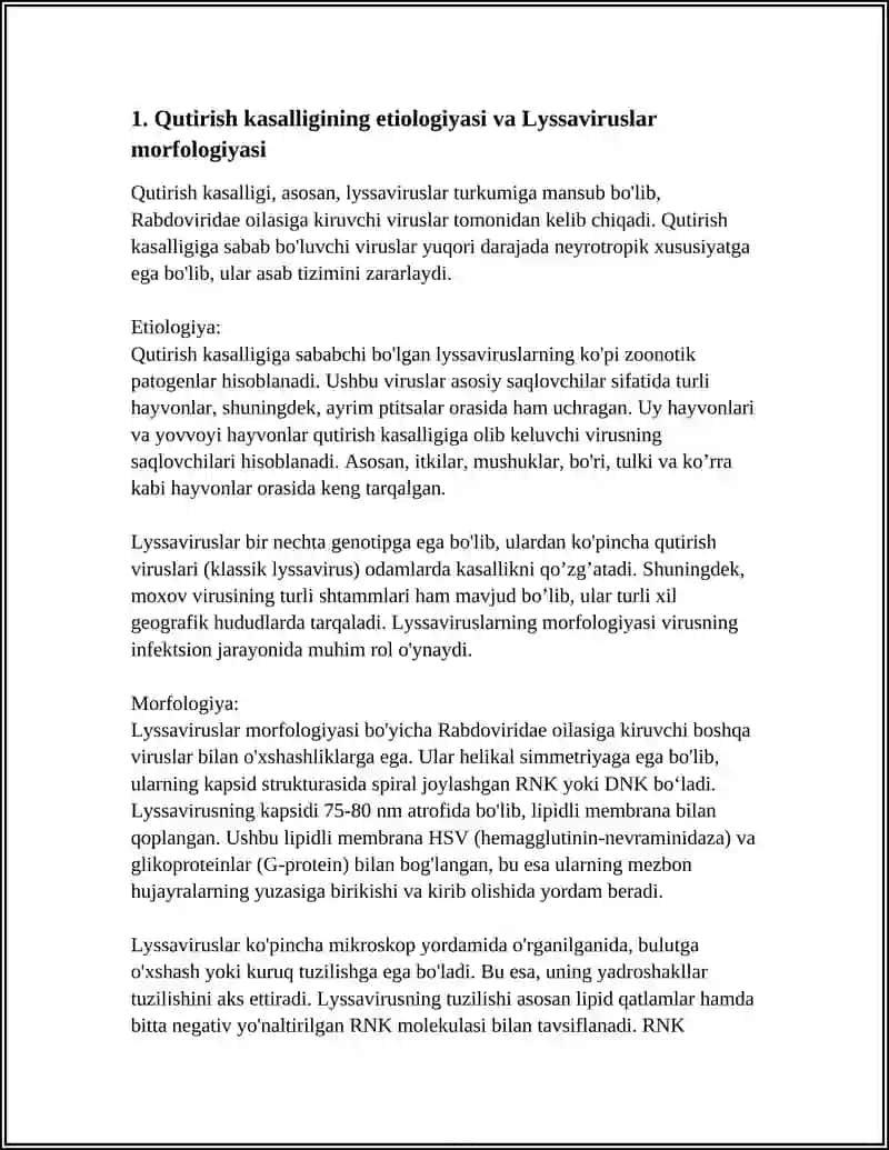 QUTIRISH KASALLIGI- BELGILARI XUSUSIYATLARI TASHXIS QOʻYISH DAVOLASH VA OLDINI OLISH 4