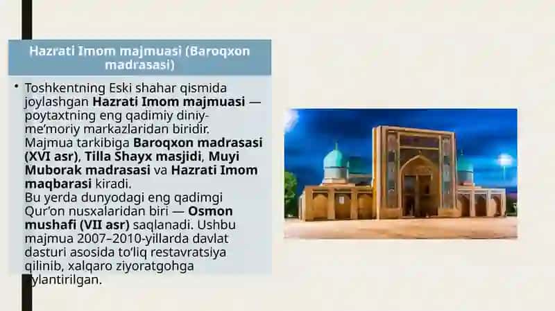 Toshkent viloyatining turistik resurslari 4
