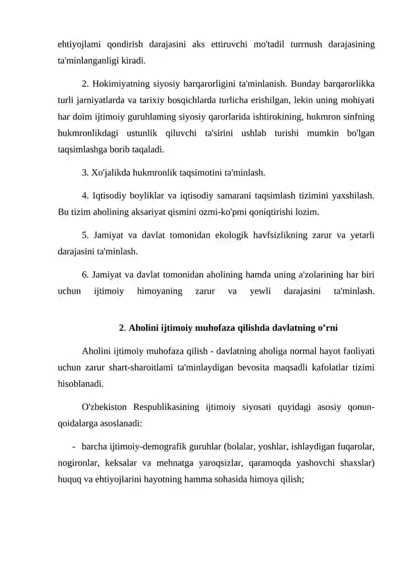 O’ZBEKISTONDA AHOLINI IJTIMOIY HIMOYALASHNING MANZILLILIGINI KUCHAYTIRISH YOʻNALISHLARI 4