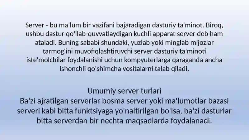 Server foydalanuvchilarining huquqlari 4