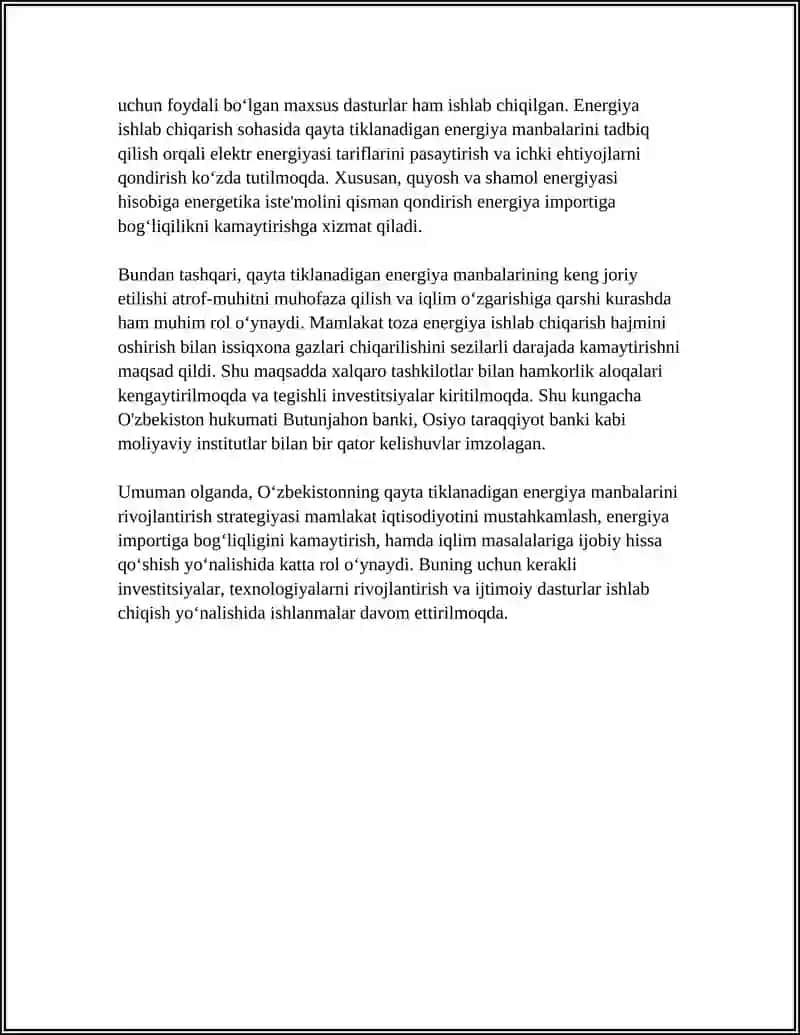 O'ZBEKISTONDA ENERGIYA MANBALARINI DIVERSIFIKATSIYALASHNING USTUVOR YO'NALISHLARI 4