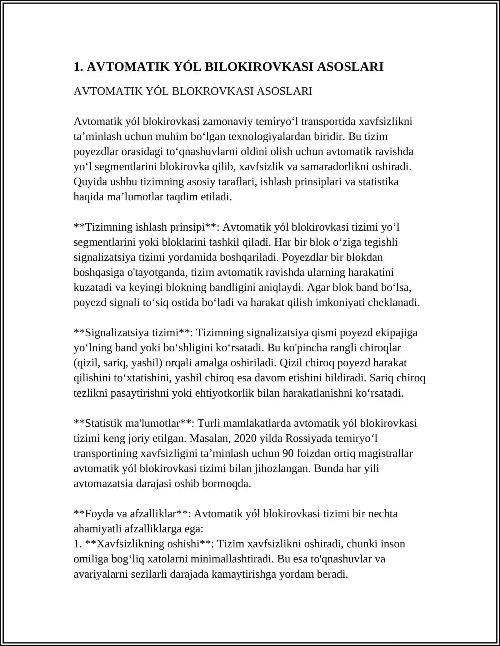 AVTOMATIK HAM YARIM AVTOMATIK YÓL BILOKIROVKASI 4