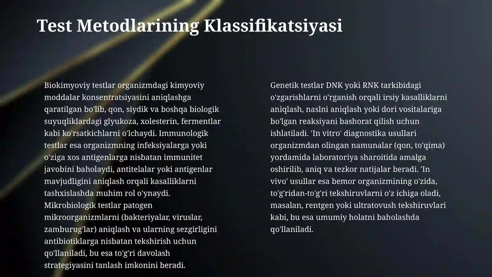 Diagnostikada test metodlaridan foydalanish imkoniyatlari 4