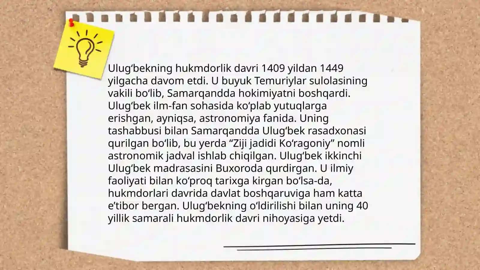 Mirzo Ulug'bekning hayoti va faoliyati 4