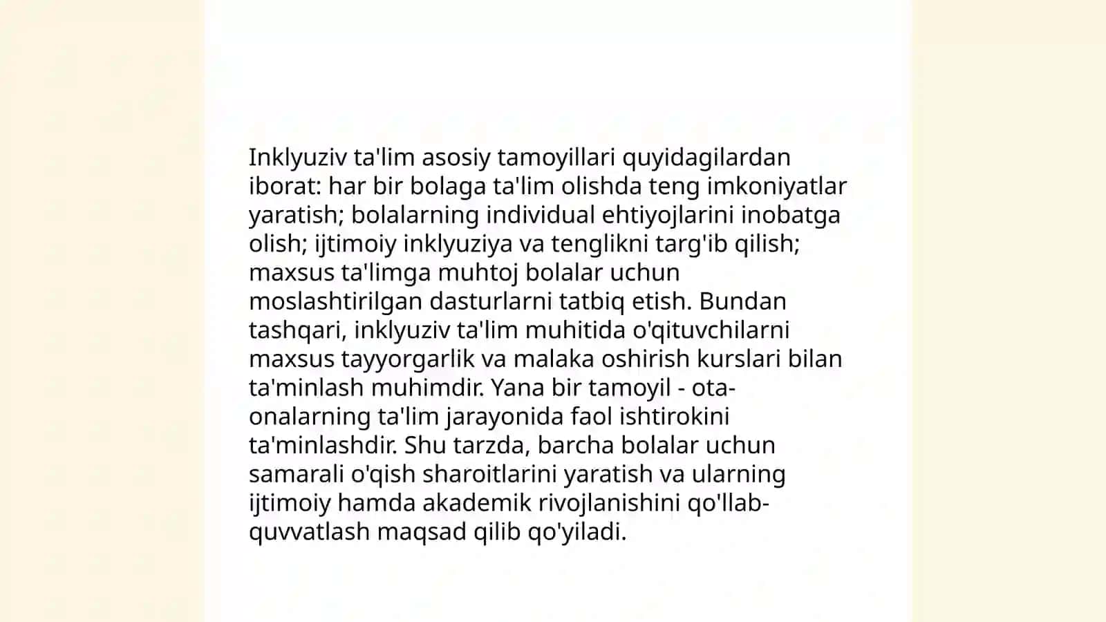 Imkoniyati cheklangan bolalarni inklyuziv ta'lim vs tarbiyalash konsepsiyasi 4