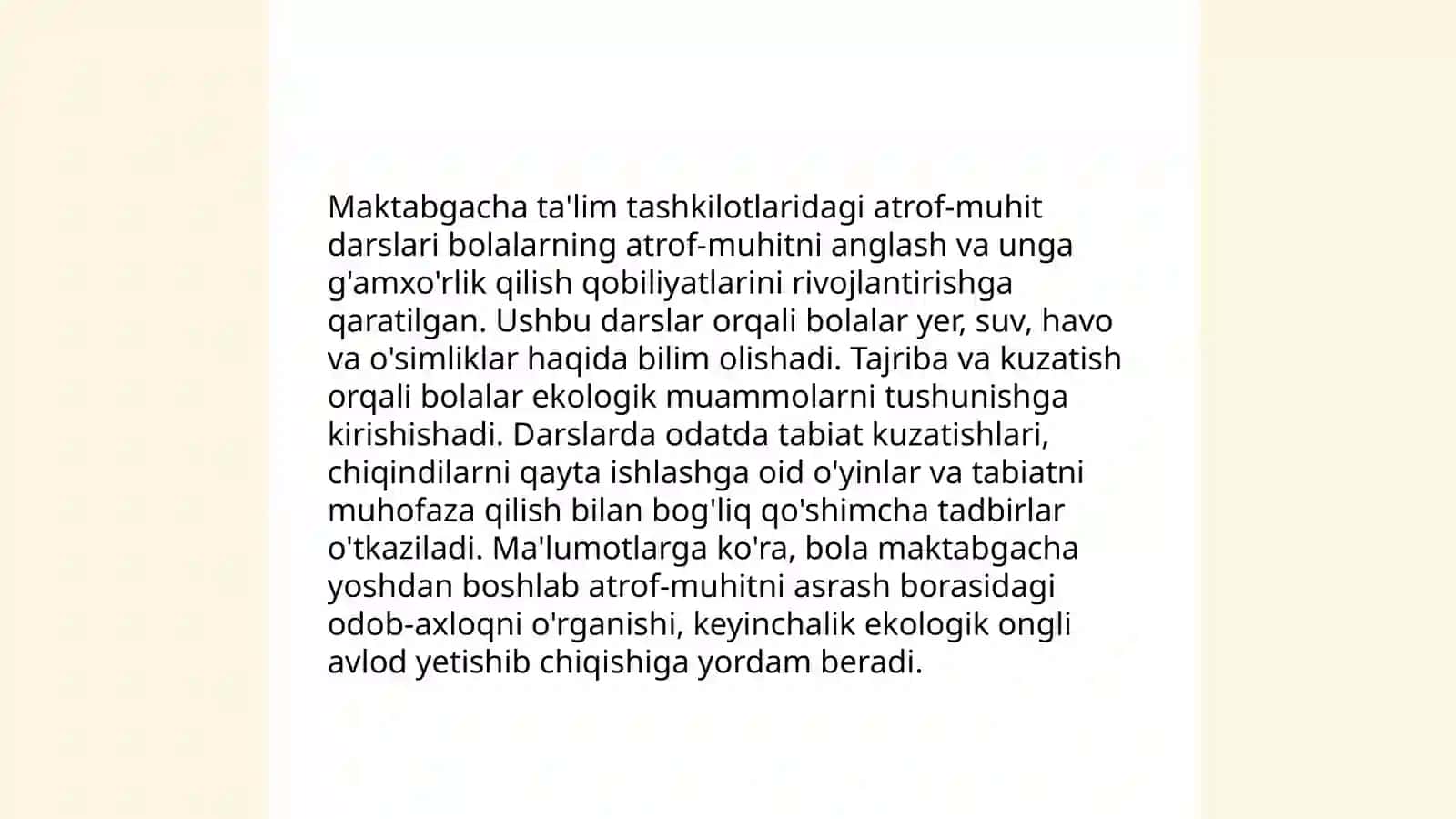 Аtrоf-оlаm vа tаbiаt bilаn tаnishtirish ishlаrini rejаlаshtirishdа оilа MTT hаmkоrligi 4