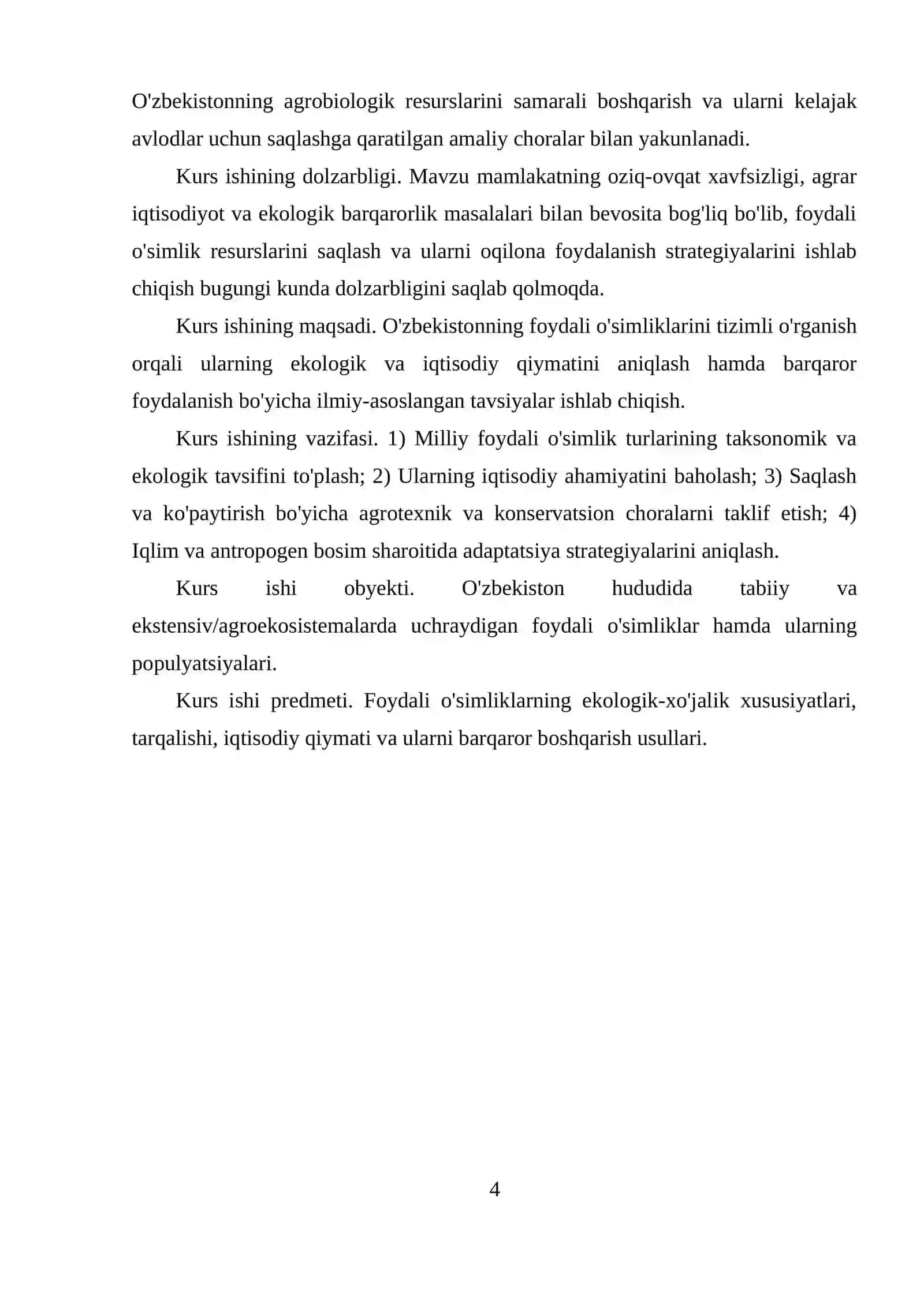 Foydali o'simliklarning nazariy asoslari 4