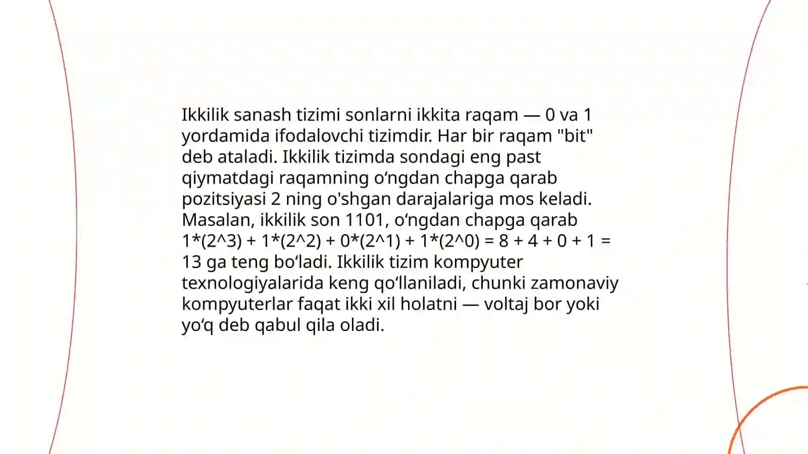 Sanash, sanashning turli tizimlari. Matematikaga oʻrgatishning zamonaviy metodlari 4