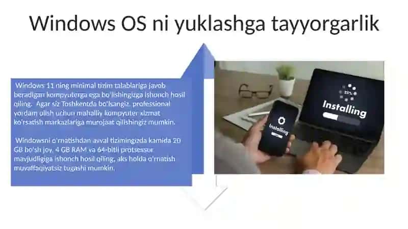 Windows OS o'rnatish va konfiguratsiyasi 4