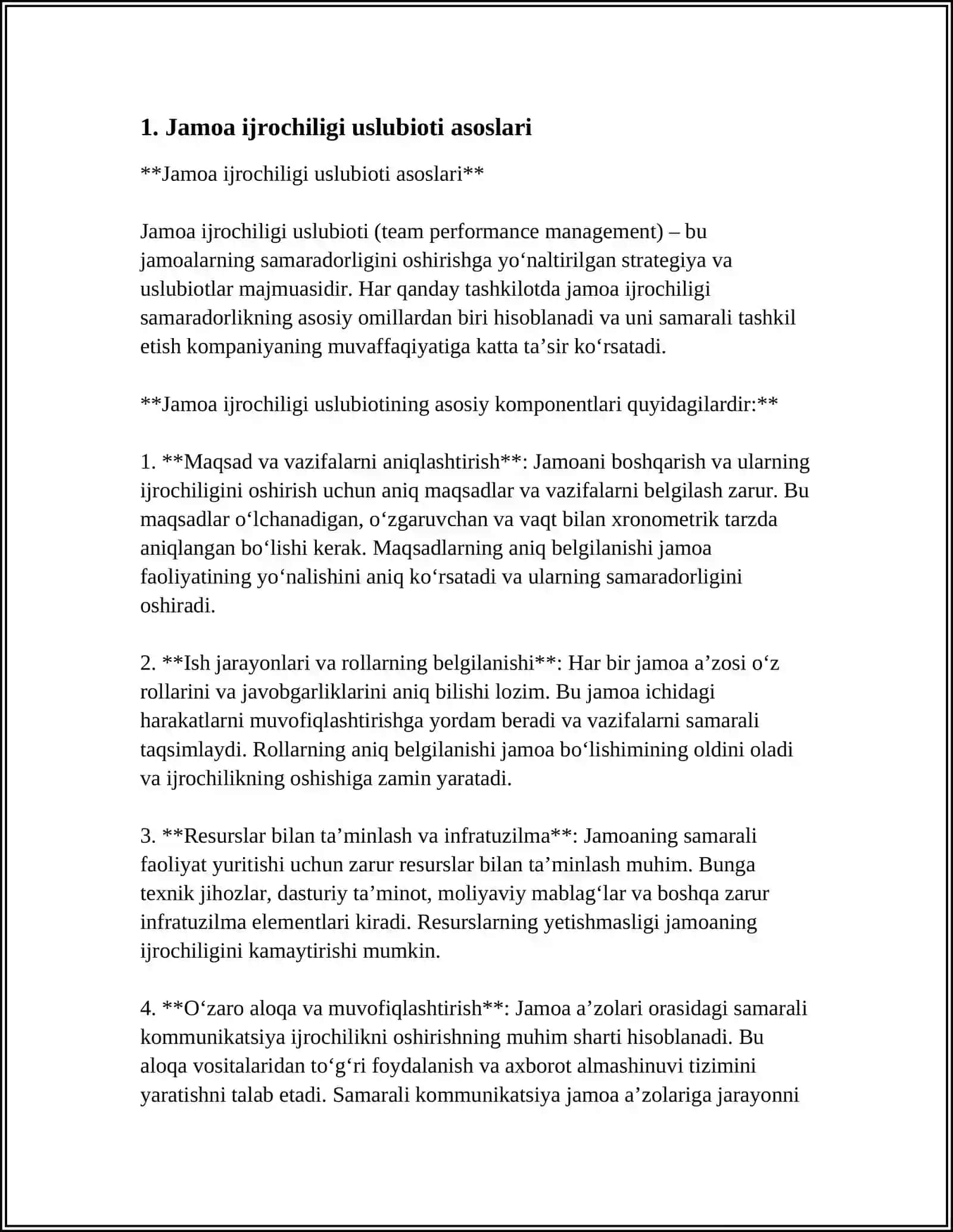 Jamoa Ijrochiligi Uslubioti Asoslari 4