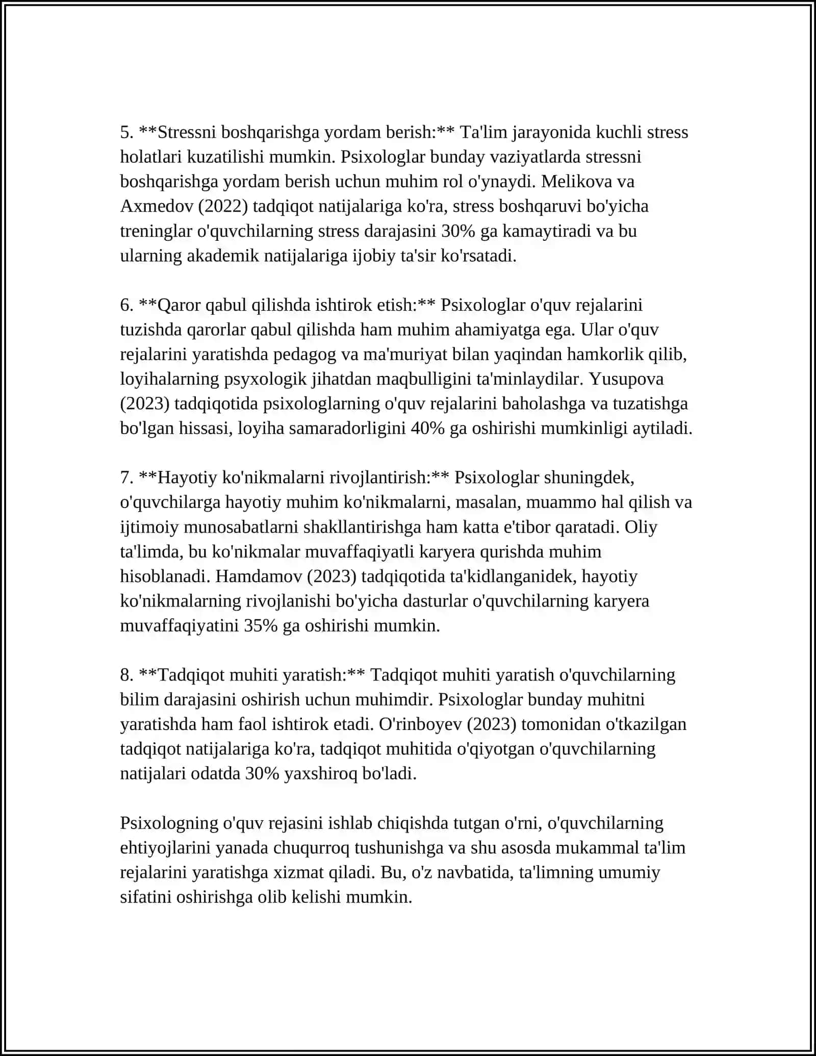 IMKONIYATI CHEKLANGAN BOLALARNI OʻQITISH VA DARS JARAYONINI TASHKIL ETISHDA PSIXOLIKNING VAZIFASI 4