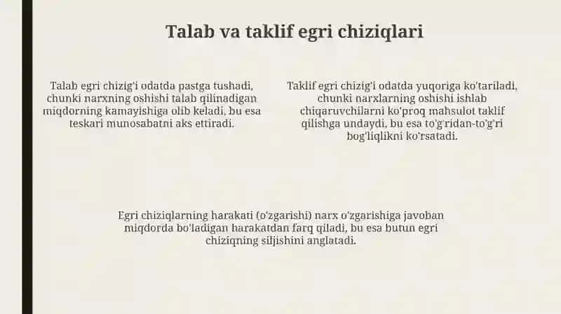 Talab va taklif nazariyasi va bozor muozanati 4