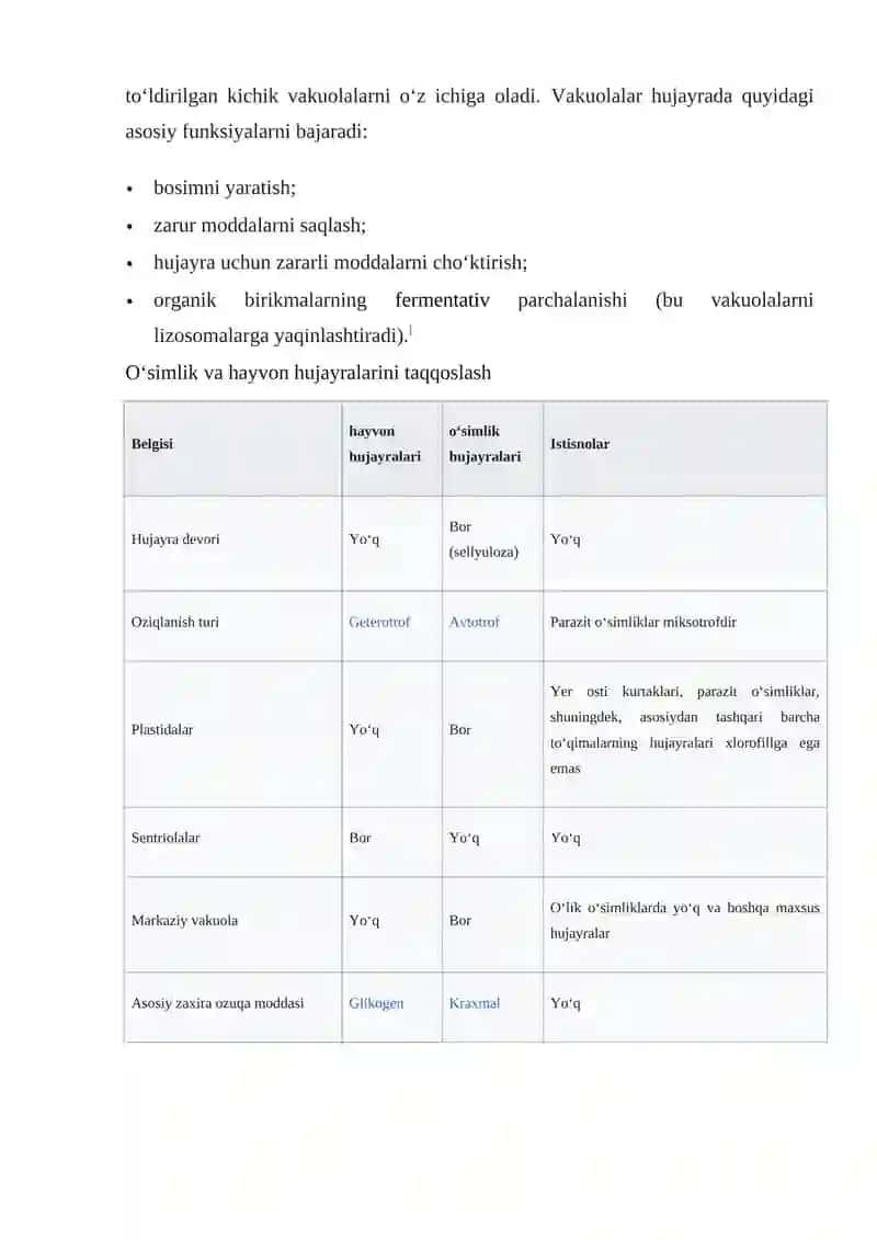 O’simlik hujayrasi va uning tuzilishi 4