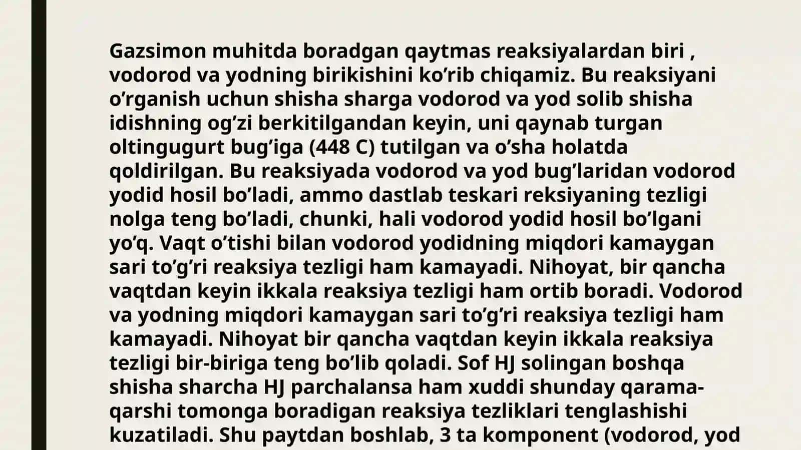 Kimyoviymuvozanat va uning siljishi gata’siretuvchi omillar 4