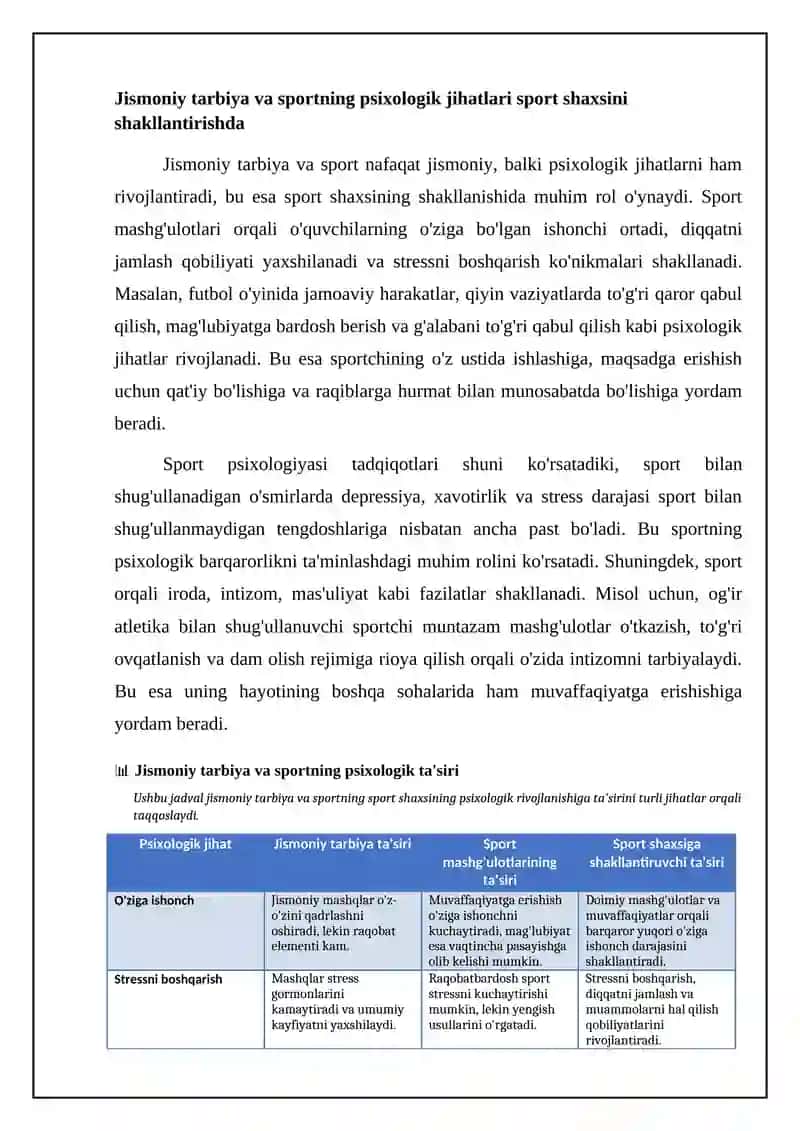 Sportchi shaxsni shakllantirishda jismoniy tarbiya va sportning oziga xos spesifik ahamyati 4